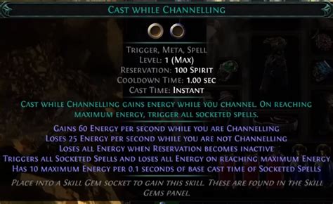 poe cast while channelling